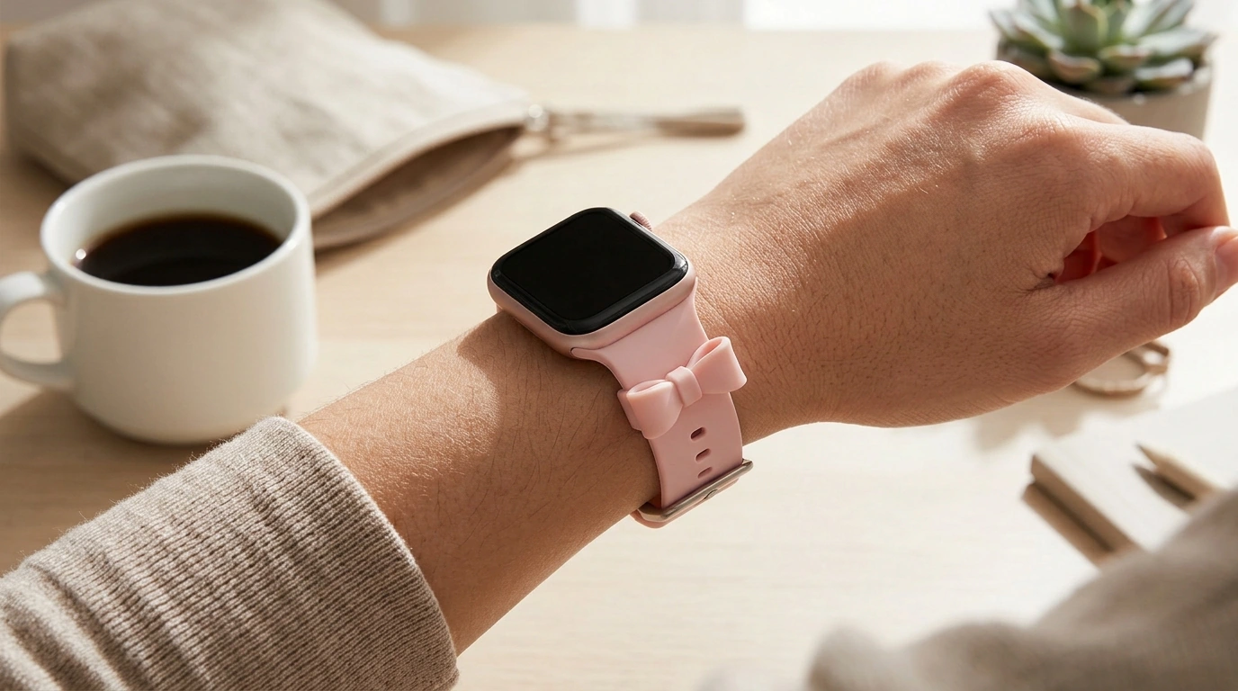 Bow Loop for Apple Watch Silicone Bands: Cute & Secure