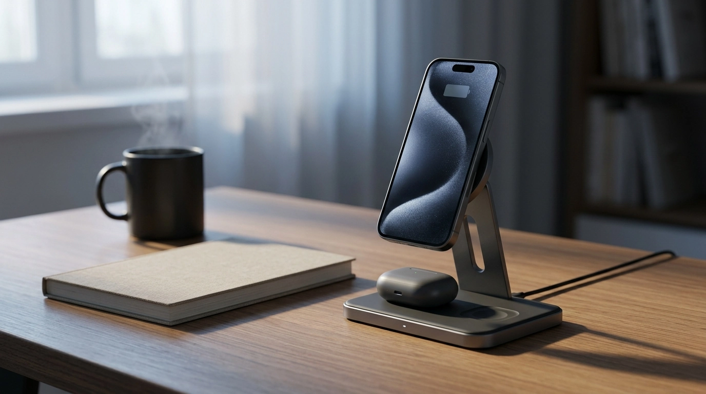 Cleaner Desk Charging With a 3-in-1 Magnetic Stand